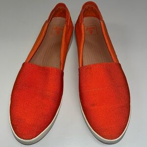 Reef ladies flats orange canvas material size 7, sample shoes